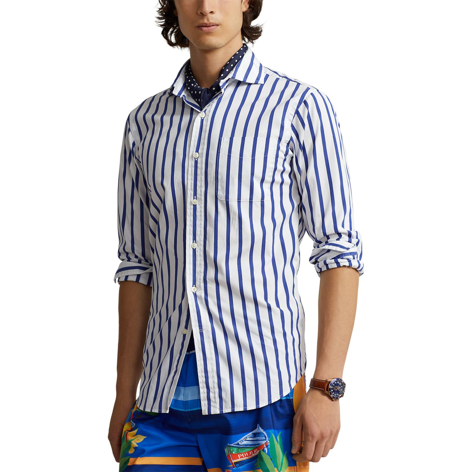 Polo Ralph Lauren Custom Fit Striped Poplin Shirt